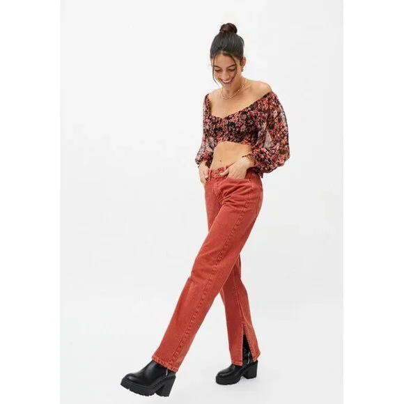 URBAN OUTFITTERS Women's BDG Adalyn High-Waisted Cowboy Jean Size 27 In … - Picture 1 of 14